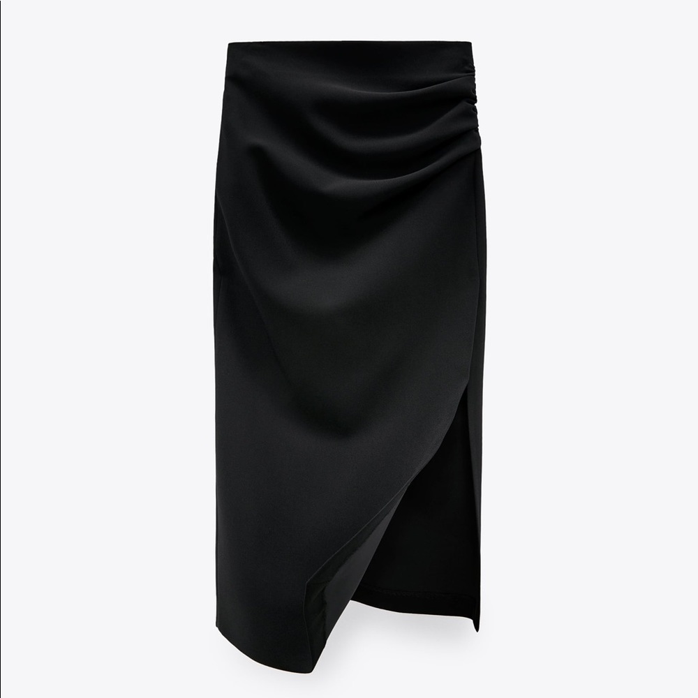 Zara Draped Pencil Skirt